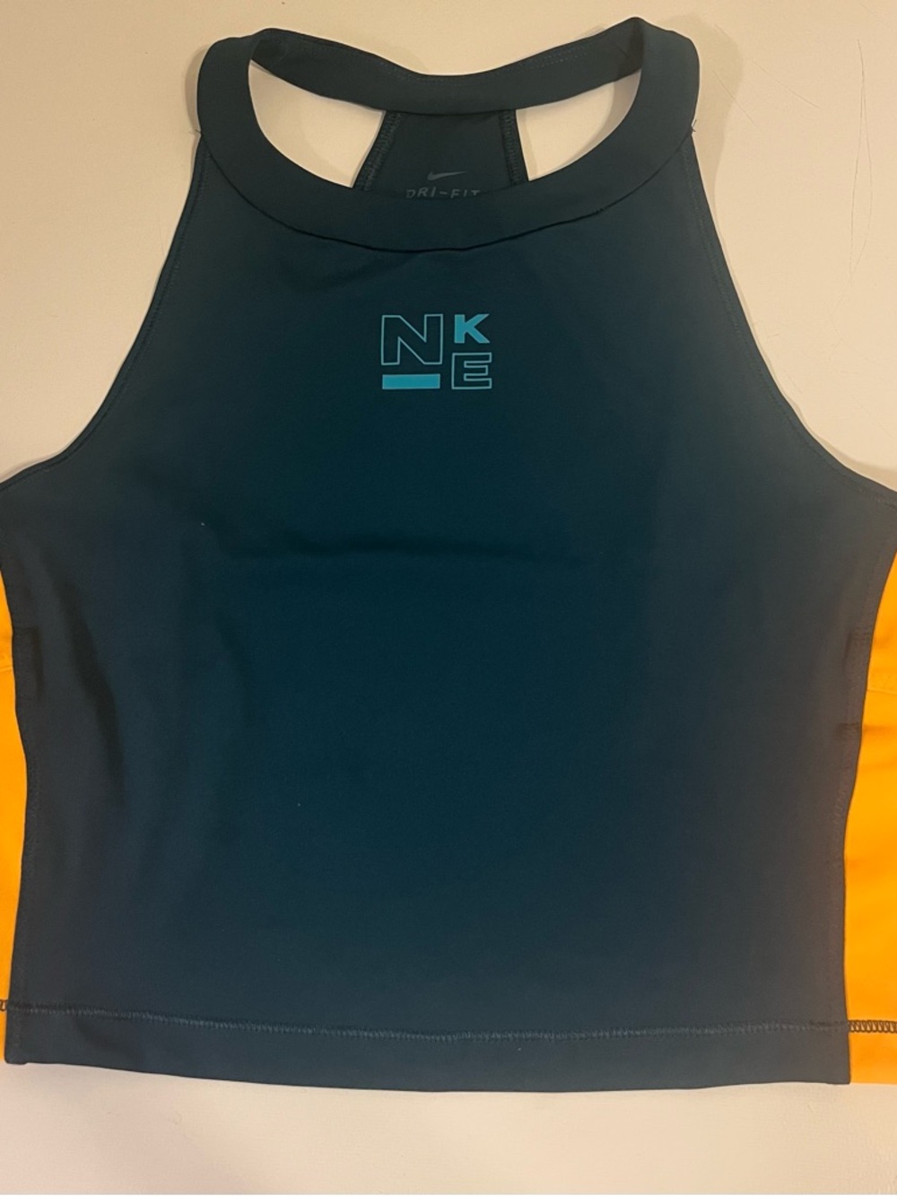 Nike Performance Swim Top - Black with Bright Orange Lining